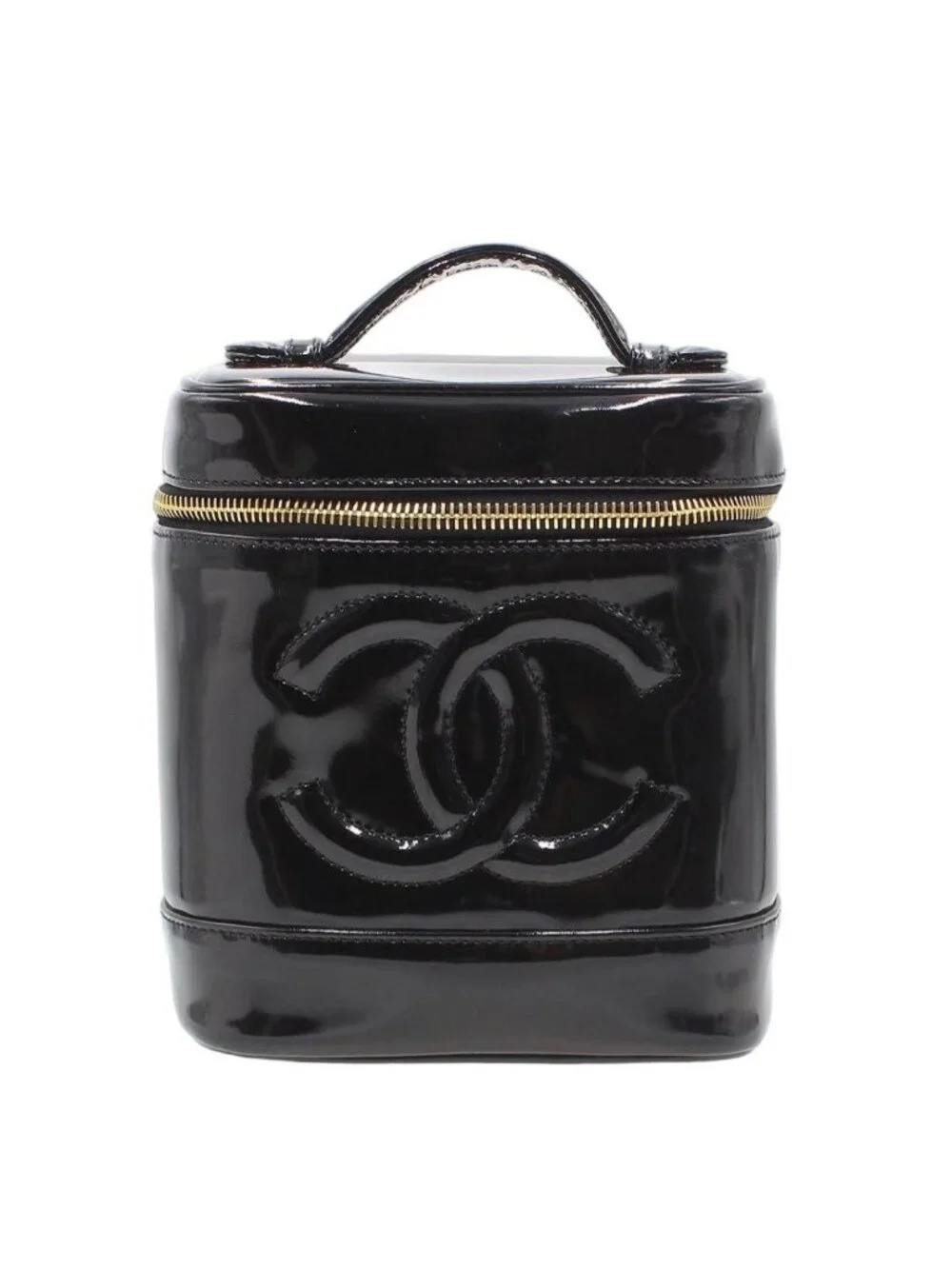 Chanel CC Logo Patent Leather Vanity